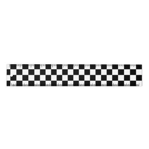 Black and White Checkered Pattern Ruler