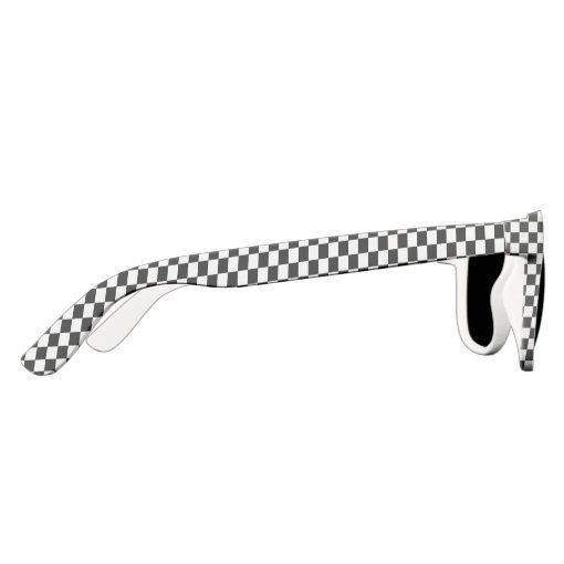 Black And White Checkered Pattern Sunglasses | Zazzle