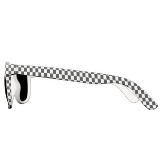 Black And White Checkered Pattern Sunglasses | Zazzle