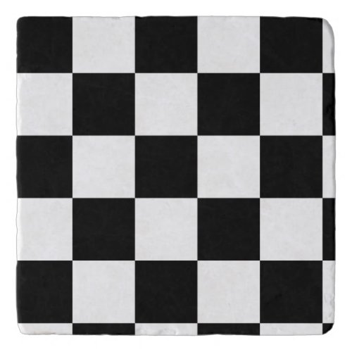 Black and White Checkered Pattern Trivet