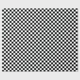 Black and white checkered pattern wrapping paper
