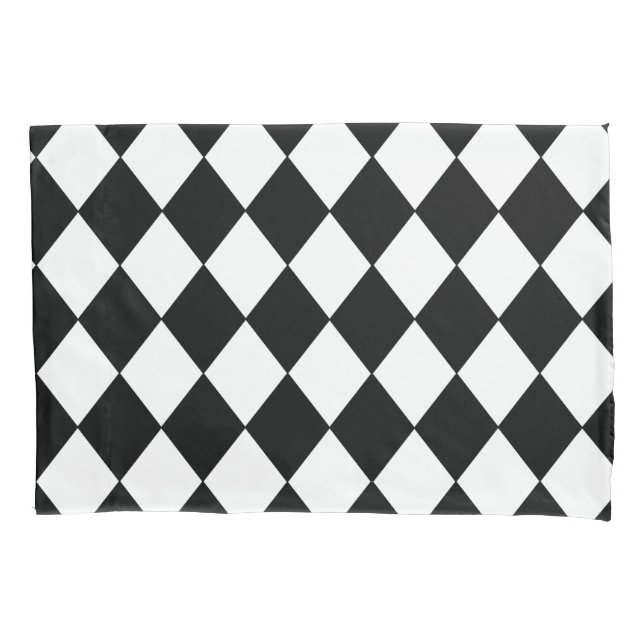 Black and White Checkered Pillowcase (Front)