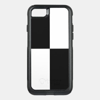 Black and White Checkered Rectangles OtterBox Defender iPhone 8/7 Case