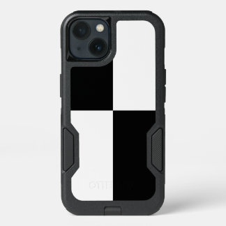 Black and White Checkered Rectangles iPhone 13 Case