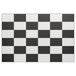 Black and White Checkered Rectangles Pattern Fabric