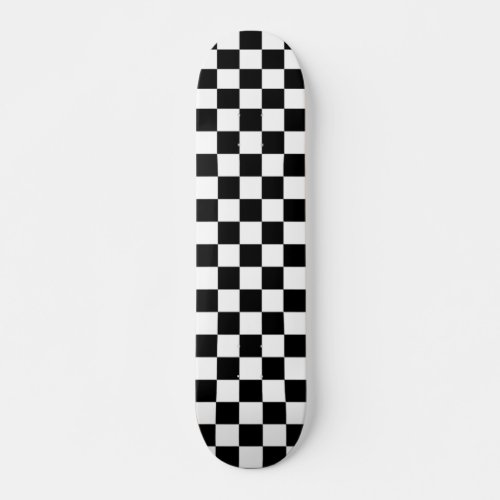 Black and White Checkered Skateboard