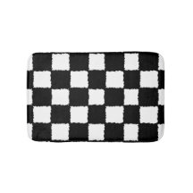 Black and White Checkered Splatter Effect