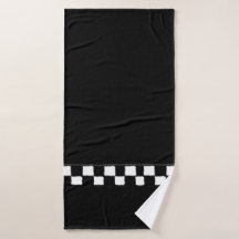 Black and White Checkered Splatter Effect