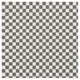 Black and White Checkered Squares Fabric