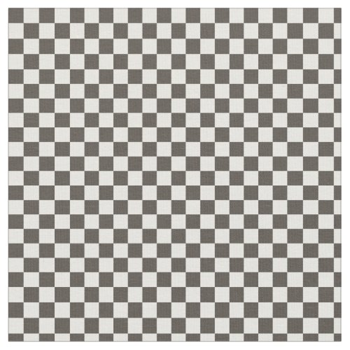 Black and White Checkered Squares Fabric