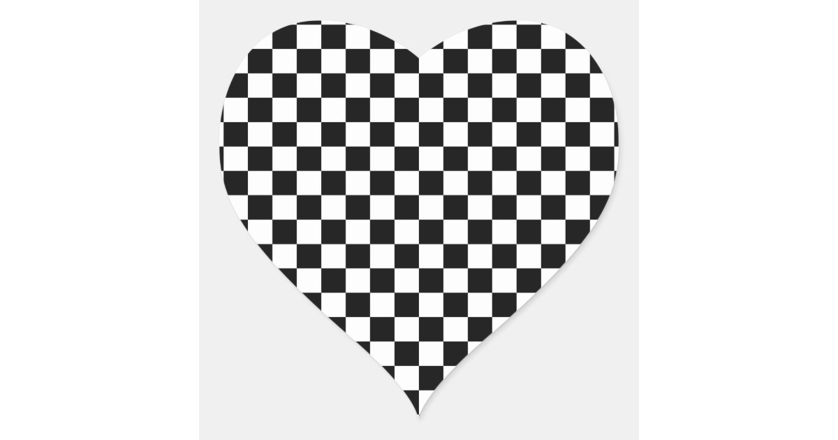 Black & White Checkered Heart Mini Backpack Keychain