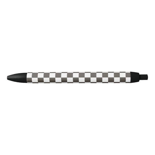 Black and White Checkered Squares Pen (Front)