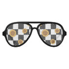Black and White Checkered & Sunflower Print