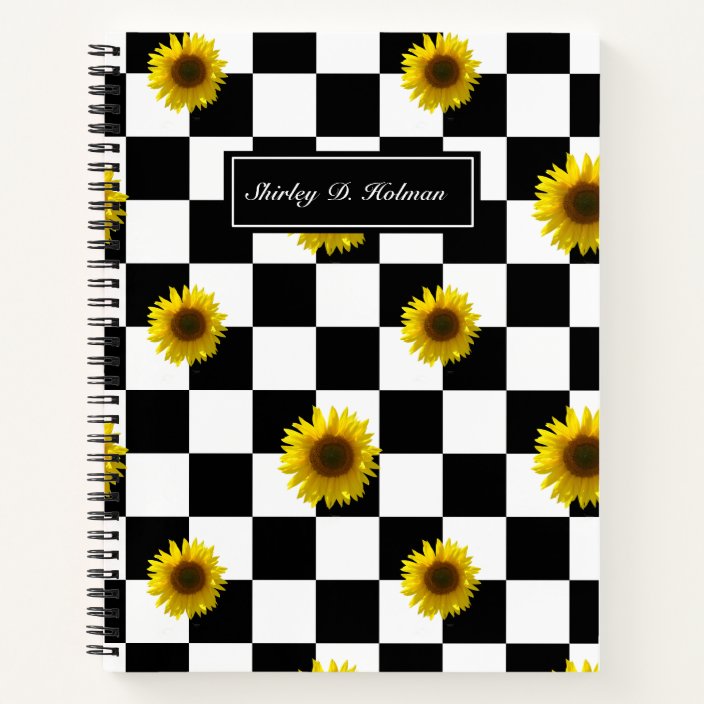 Sunflower Print Notebook | Zazzle 