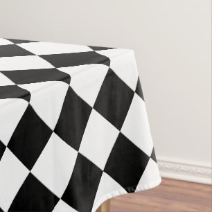 Black and White Checkered Tablecloth Sports