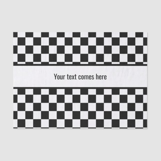 Black and white checkered tissue paper (Front)