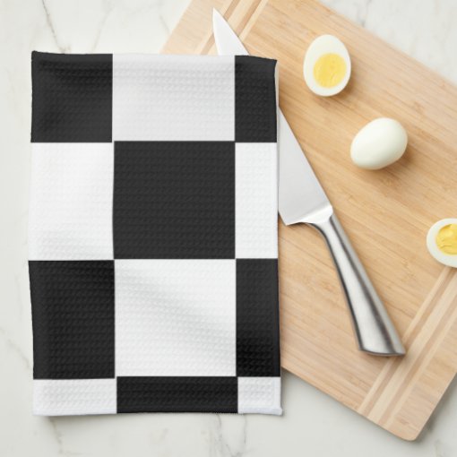 Black and White Checkered Towel Zazzle