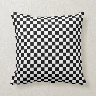 Black And White Checkered Vans Skater Style Throw Pillow