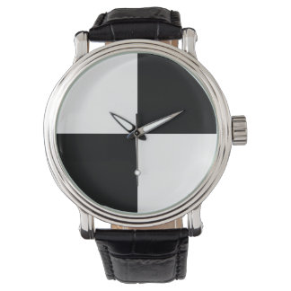 Black and White Checkered Watch