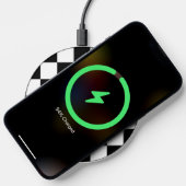 Black and White Checkered Wireless Charger (Phone)
