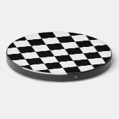 Black and White Checkered Wireless Charger (Front 2)