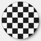 Black and White Checkered Wireless Charger (Front)