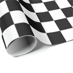 Black and White Checkered  Wrapping Paper