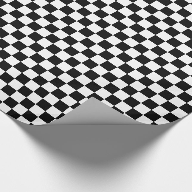 Checker black wrapping paper