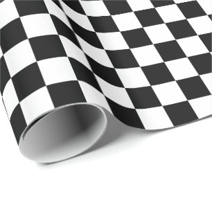 Black and White Checkered Wrapping Paper