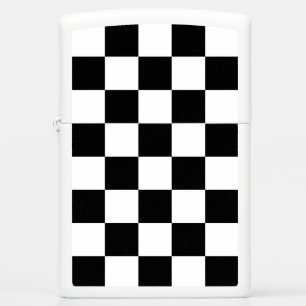 Black and White Checkered Zippo Lighter