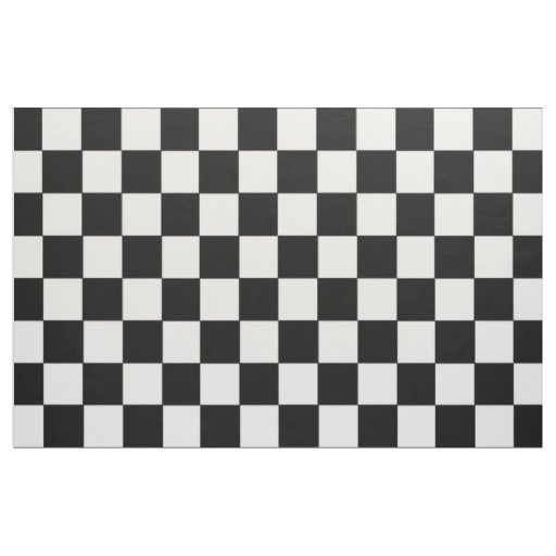 Black And White Checks Fabric