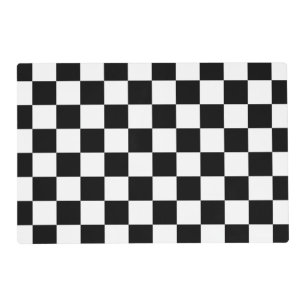 Black And White Placemats Zazzle Black And White Checks Paper Placemats
