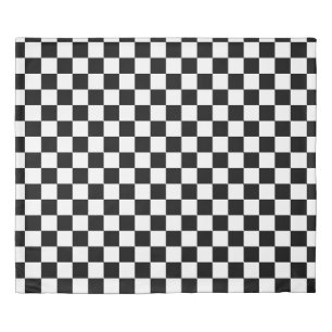 Black and White Chess Digital Print Duvet Cover