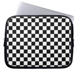 Black and White Chess Digital Print Laptop Sleeve