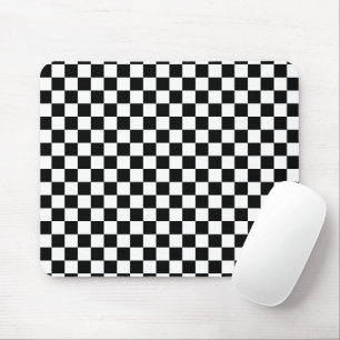 Black and White Chess Digital Print Mouse Pad