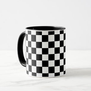 Black and White Chess Digital Print Mug