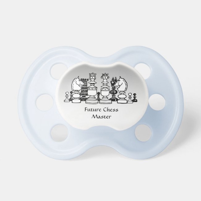 Black and White Chess Piece Pacifier