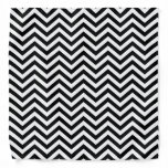 Black and White Chevron Bandana