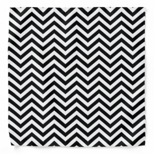 Black and White Chevron Bandana
