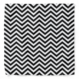 Black and White Chevron Bandana