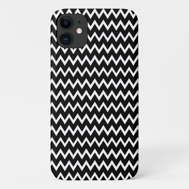 Black And White Chevron Case-Mate iPhone Case (Back)