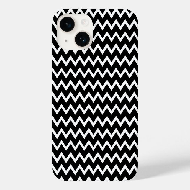Black And White Chevron Case-Mate iPhone Case (Back)