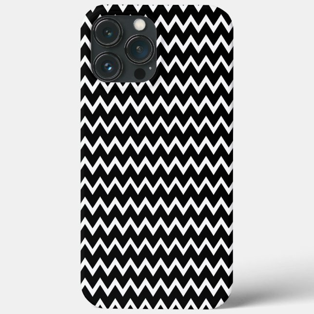Black And White Chevron Case-Mate iPhone Case (Back)