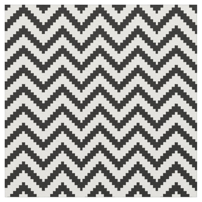 Black and White Chevron Fabric (Close Up)