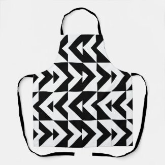 Black and White Chevron Geometric Pattern