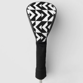 Black and White Chevron Geometric Pattern