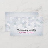 Black and White Chevron Hexagonal Pattern Chic Business Card (Front/Back)