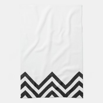 Black And White Chevron Kitchen Towel Ii by SoSpooky at Zazzle