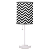 Black and White Chevron Lamp (Right)