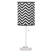 Black and White Chevron Lamp (Left)
